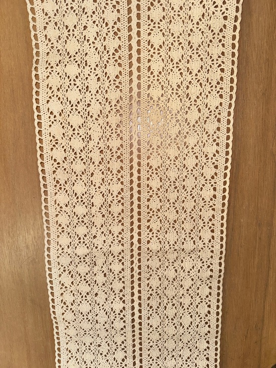 Hobby Lobby Other - Hobby Lobby Cream Crochet Scalloped Edge Table Runner 12" x 54"